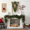 3ft. White LED Lights Holiday Geometric Christmas Diamond Wreath With Pinecones